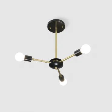 Люстра на штанге SPUTNIK D45 Gold/Black base