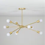 Люстра на штанге SPUTNIK D75 Gold от ImperiumLoft