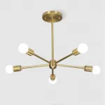 Люстра на штанге SPUTNIK D55 Gold от ImperiumLoft