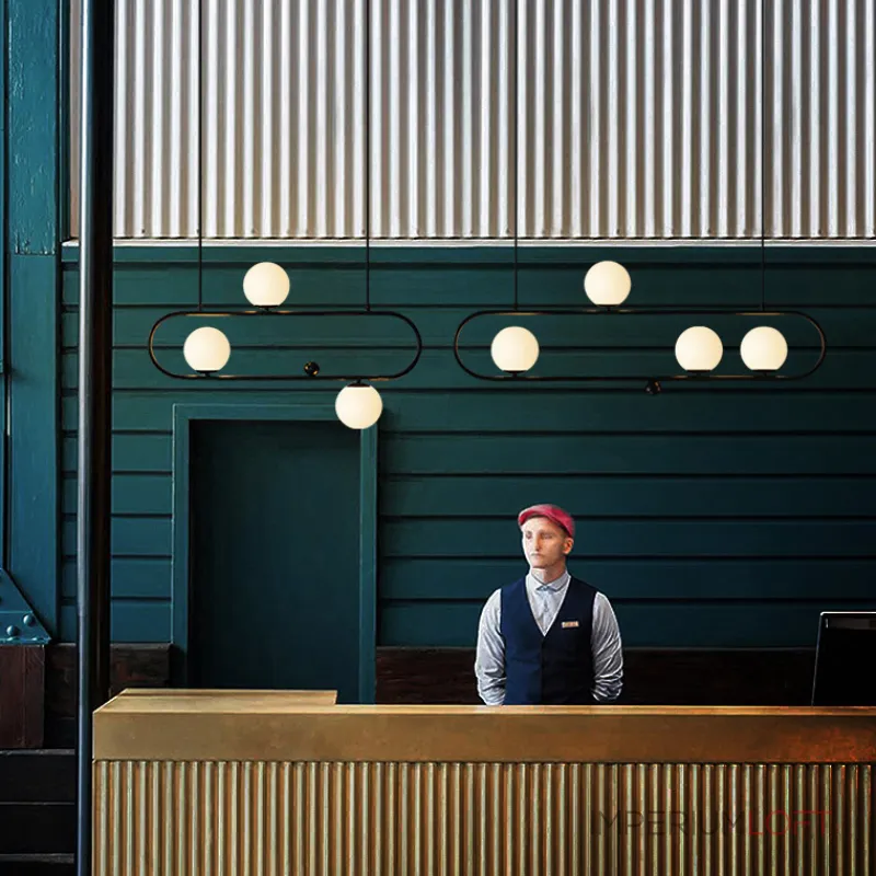 Подвесной реечный светильник HOOP L90 Bronze от ImperiumLoft Подвесной реечный светильник HOOP L90 Bronze от ImperiumLoft