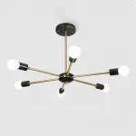Люстра на штанге SPUTNIK D65 Gold/Black base от ImperiumLoft