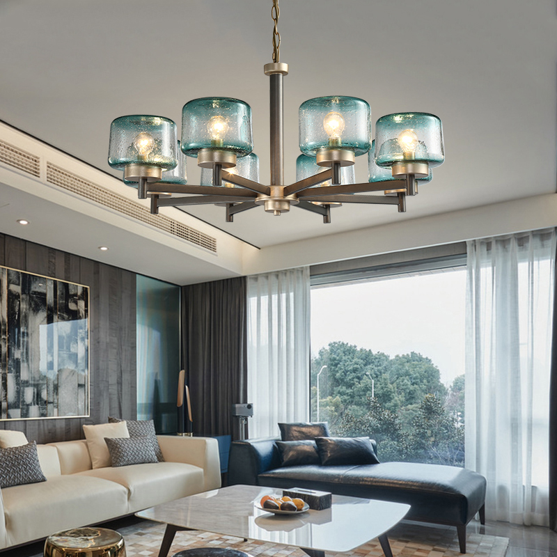 Подвесная люстра POT D70 6 lamps Transparent от ImperiumLoft