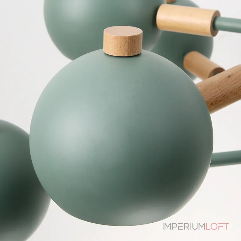 Люстра на штанге SVEN 8 lamps Green от ImperiumLoft