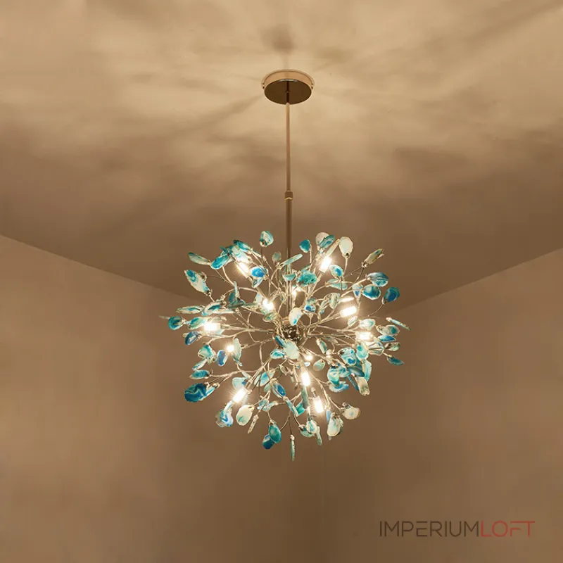 Люстра на штанге AGATE 8 Blue 18 от ImperiumLoft