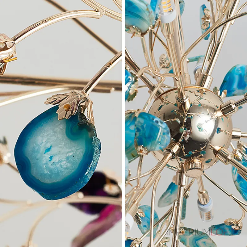 Люстра на штанге AGATE 8 Blue 18 от ImperiumLoft