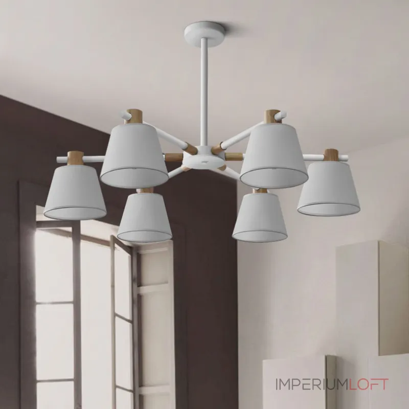 Люстра на штанге NATURA A WHITE 6