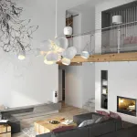 Люстра на штанге Kopra Burst L15 Black