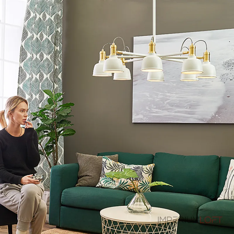 Люстра на штанге VINLAND CH D92 White от ImperiumLoft