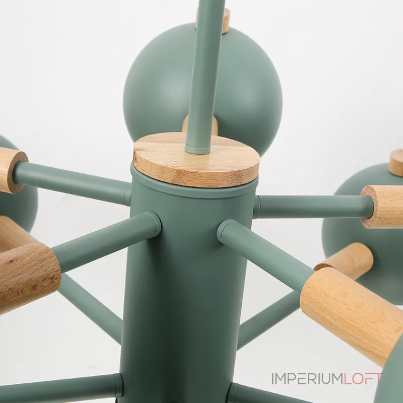 Люстра на штанге SVEN 8 lamps Green от ImperiumLoft