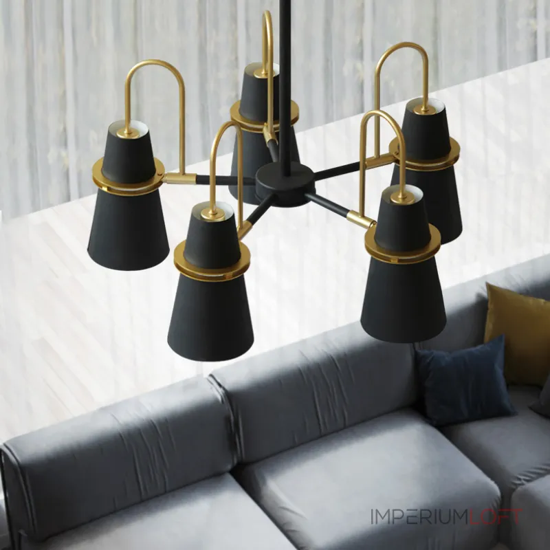 Люстра на штанге REINAR A D57 Black от ImperiumLoft