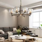 Подвесная люстра POT D70 6 lamps Transparent от ImperiumLoft