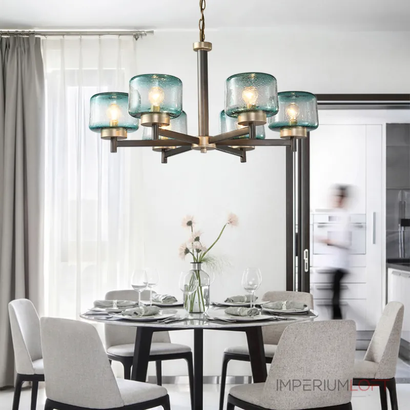 Подвесная люстра POT D70 6 lamps Transparent от ImperiumLoft