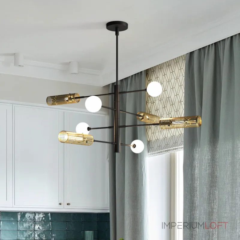 Люстра на штанге SWAY D116 8 lamps от ImperiumLoft