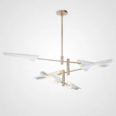 Люстра на штанге Cross cable no 407 D145 6 lights White Люстра на штанге Cross cable no 407 D145 6 lights White