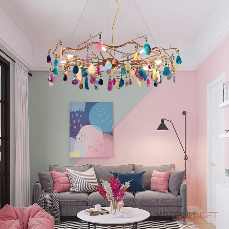 Подвесная люстра AGATE 9 D65 Multicolored от ImperiumLoft