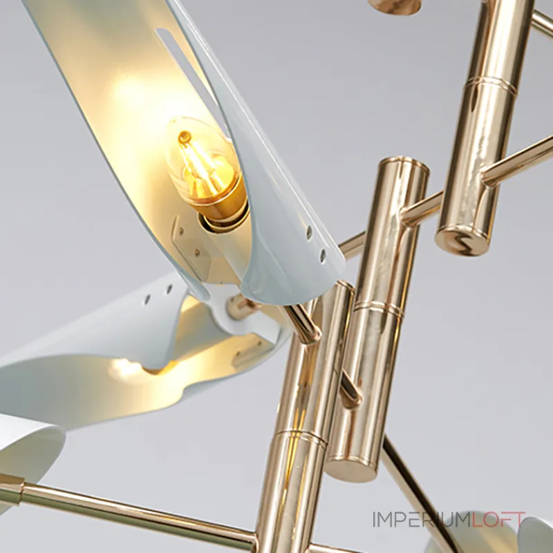 Люстра на штанге Cross cable no 407 D125 4 lights White Люстра на штанге Cross cable no 407 D125 4 lights White