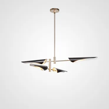 Люстра на штанге Cross cable no 407 D125 4 lights Black Люстра на штанге Cross cable no 407 D125 4 lights Black