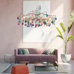 Подвесная люстра AGATE 9 D65 Multicolored от ImperiumLoft