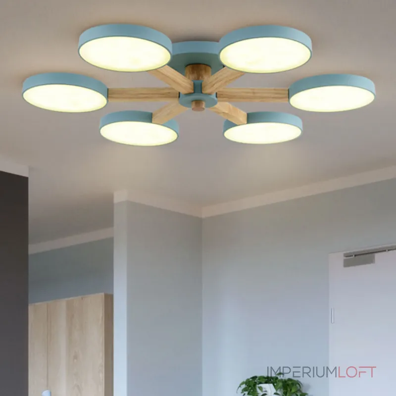 Потолочная люстра TURNA 6 Black от ImperiumLoft