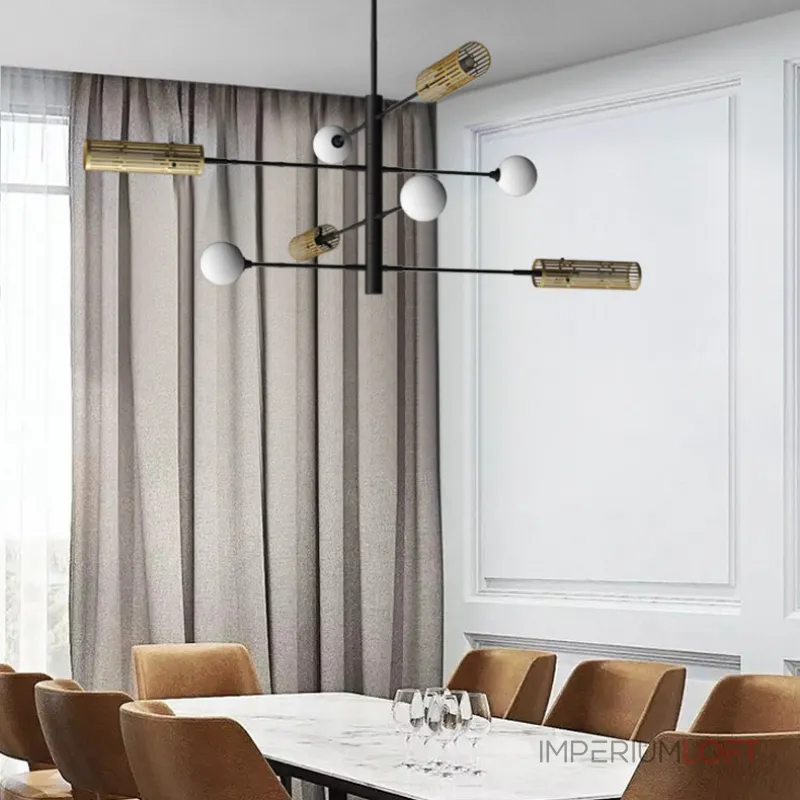 Люстра на штанге SWAY D116 8 lamps от ImperiumLoft