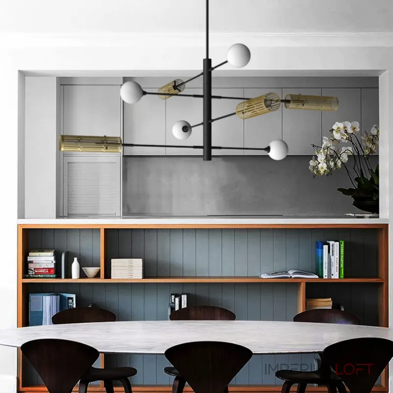 Люстра на штанге SWAY D116 8 lamps от ImperiumLoft