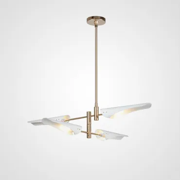 Люстра на штанге Cross cable no 407 D125 4 lights White