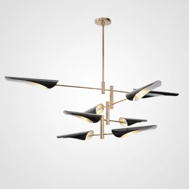 Люстра на штанге Cross cable no 407 D165 8 lights Black Люстра на штанге Cross cable no 407 D165 8 lights Black