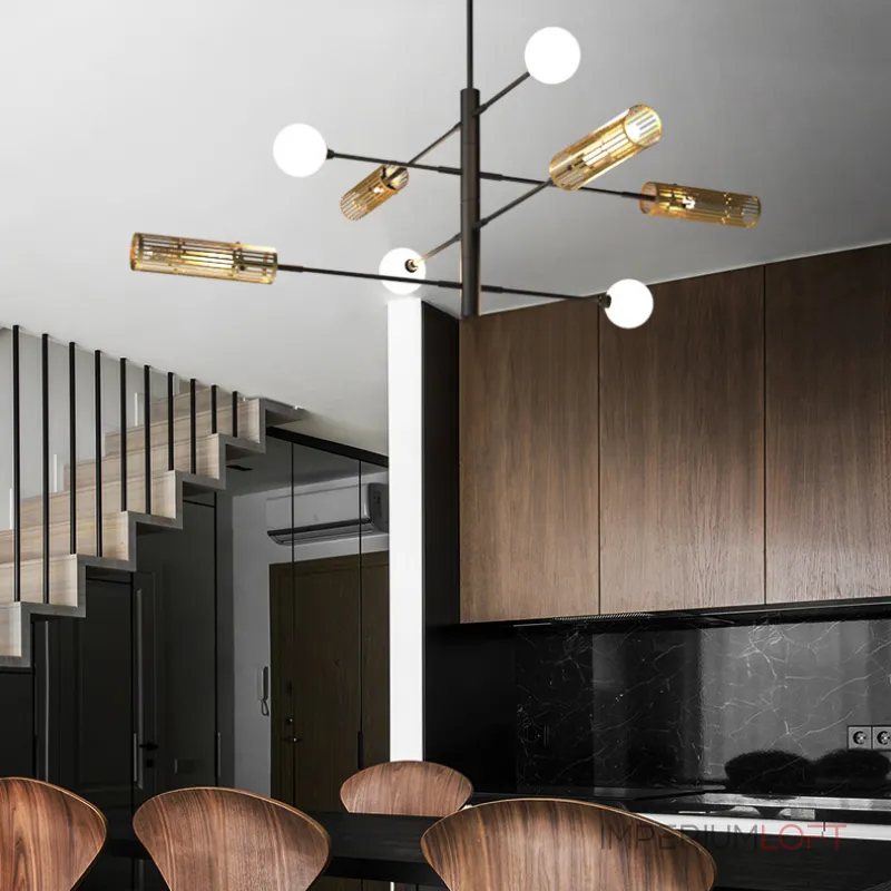 Люстра на штанге SWAY D116 8 lamps от ImperiumLoft