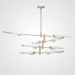 Люстра на штанге Cross cable no 407 D165 8 lights White