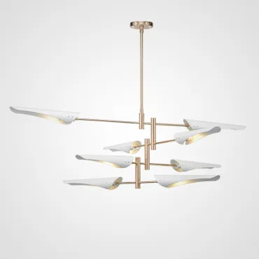Люстра на штанге Cross cable no 407 D165 8 lights White Люстра на штанге Cross cable no 407 D165 8 lights White
