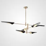 Люстра на штанге Cross cable no 407 D145 6 lights Black