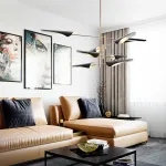 Люстра на штанге Cross cable no 407 D125 4 lights White