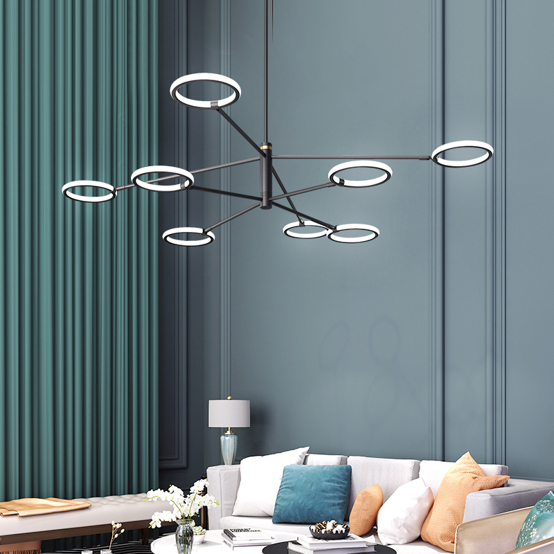 Люстра на штанге RINGLETS C Black от ImperiumLoft