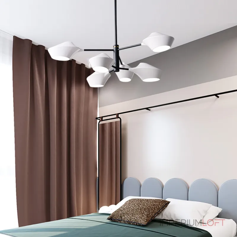 Люстра на штанге LANT D95 4 lamps Gold/Black от ImperiumLoft