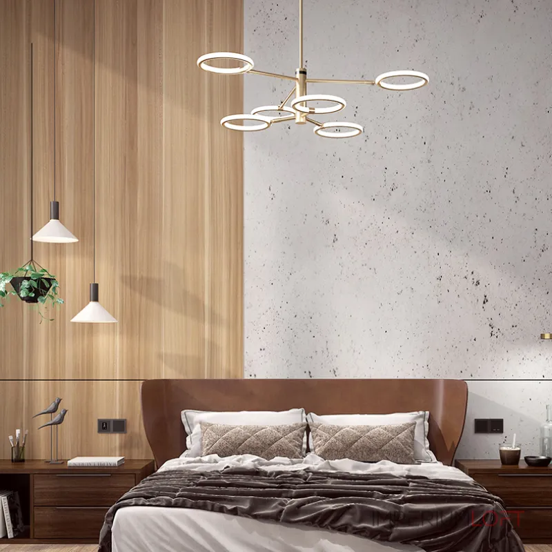 Люстра на штанге RINGLETS C Black от ImperiumLoft