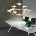 Люстра на штанге SHELT D100 White