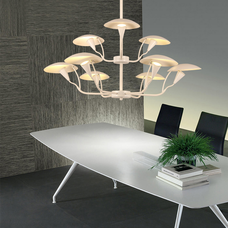 Люстра на штанге SHELT D100 White