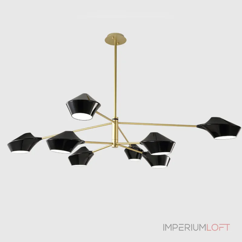 Люстра на штанге LANT D150 8 lamps Gold/Black от ImperiumLoft Люстра на штанге LANT D150 8 lamps Gold/Black от ImperiumLoft
