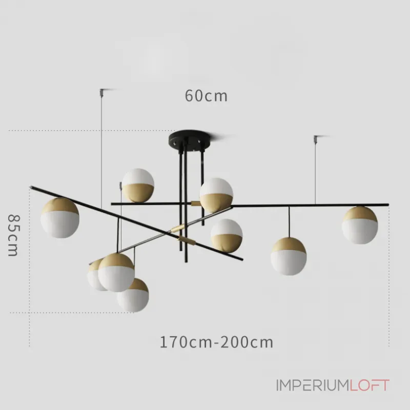 Люстра на штанге TECHNUM L200 от ImperiumLoft Люстра на штанге TECHNUM L200 от ImperiumLoft