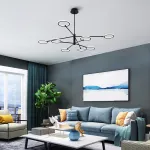 Люстра на штанге RINGLETS C Black от ImperiumLoft