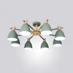 Потолочная люстра FOLKE 8 Green от ImperiumLoft