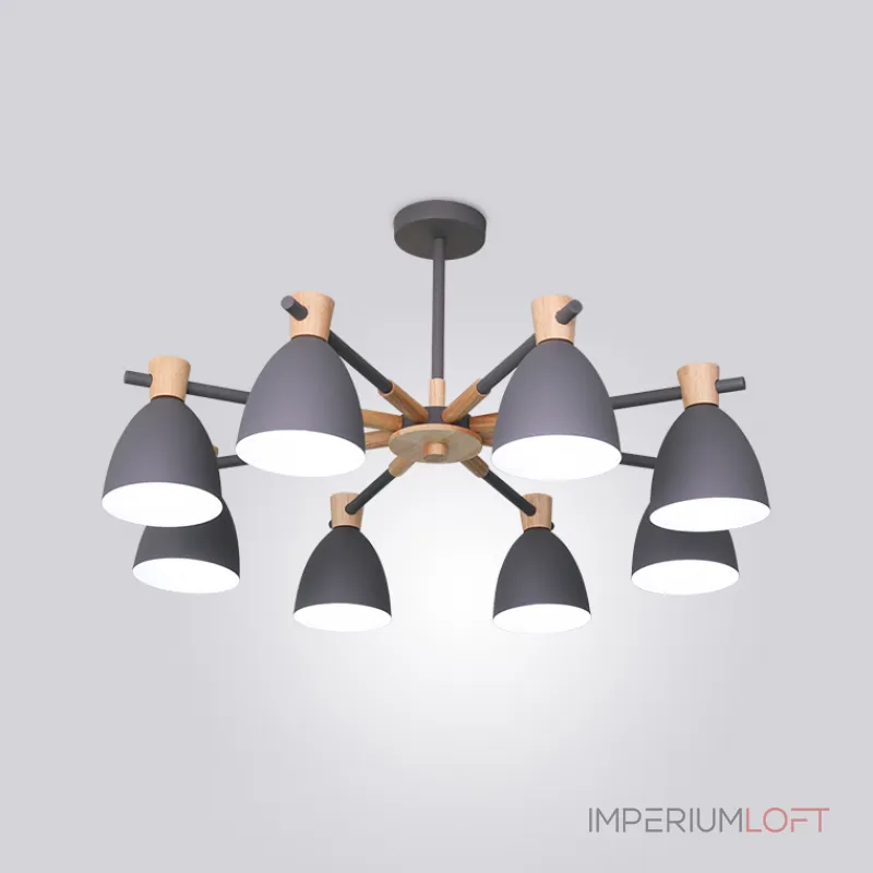 Потолочная люстра FOLKE 8 Gray от ImperiumLoft