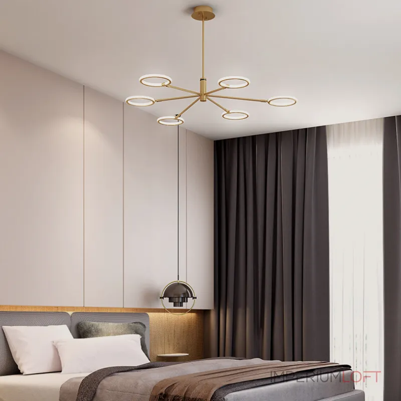 Люстра на штанге RINGLETS C Black от ImperiumLoft