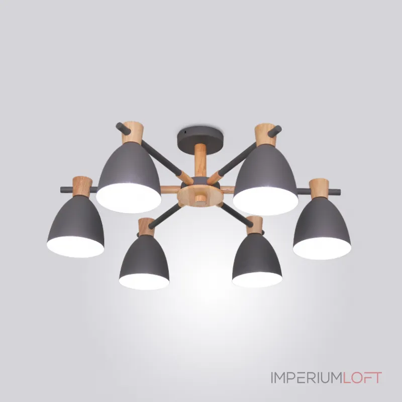 Потолочная люстра FOLKE 6 Gray от ImperiumLoft
