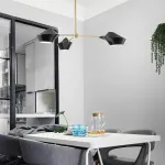 Люстра на штанге LANT D95 4 lamps Gold/Black от ImperiumLoft