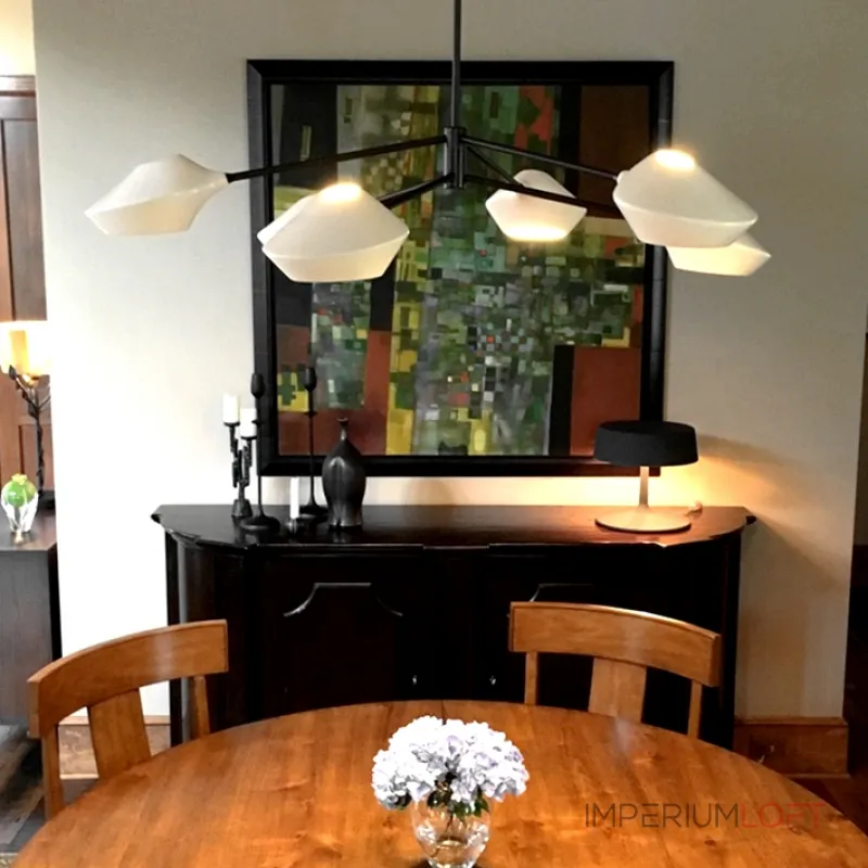 Люстра на штанге LANT D95 4 lamps Gold/Black от ImperiumLoft