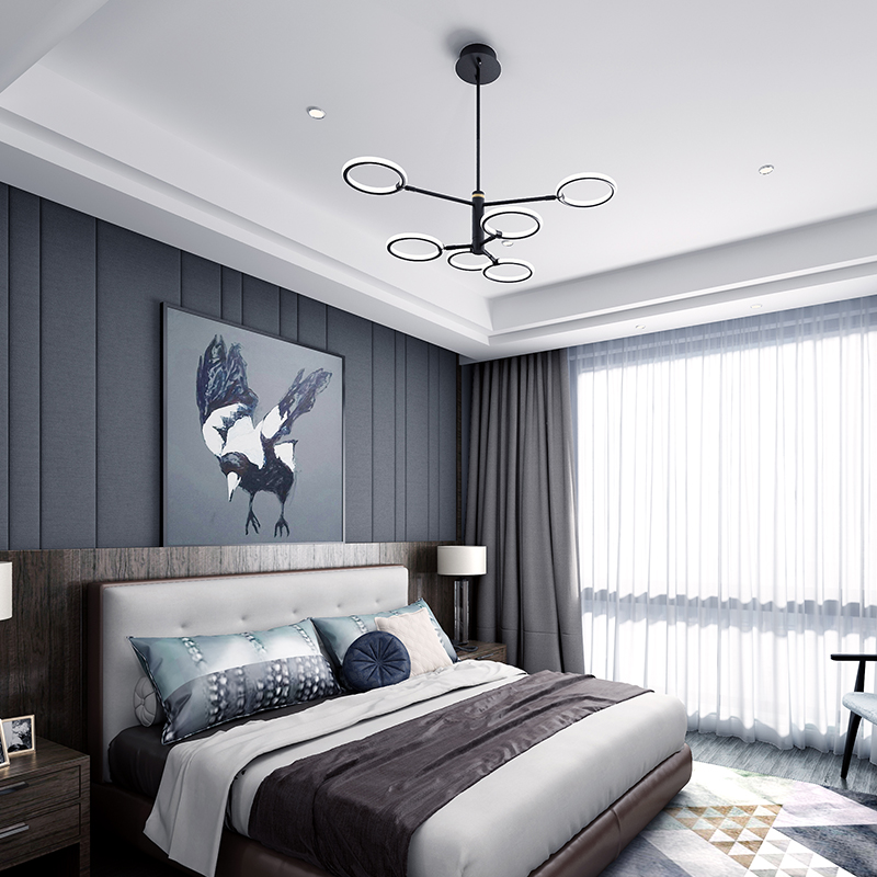 Люстра на штанге RINGLETS C Black от ImperiumLoft