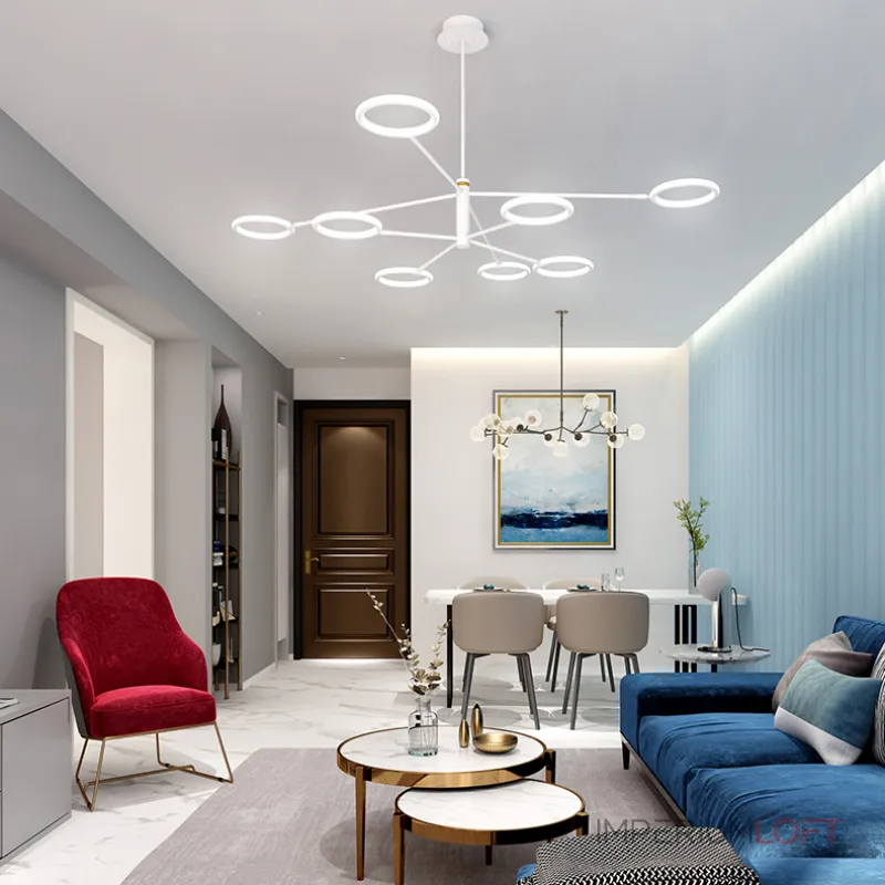 Люстра на штанге RINGLETS C Black от ImperiumLoft