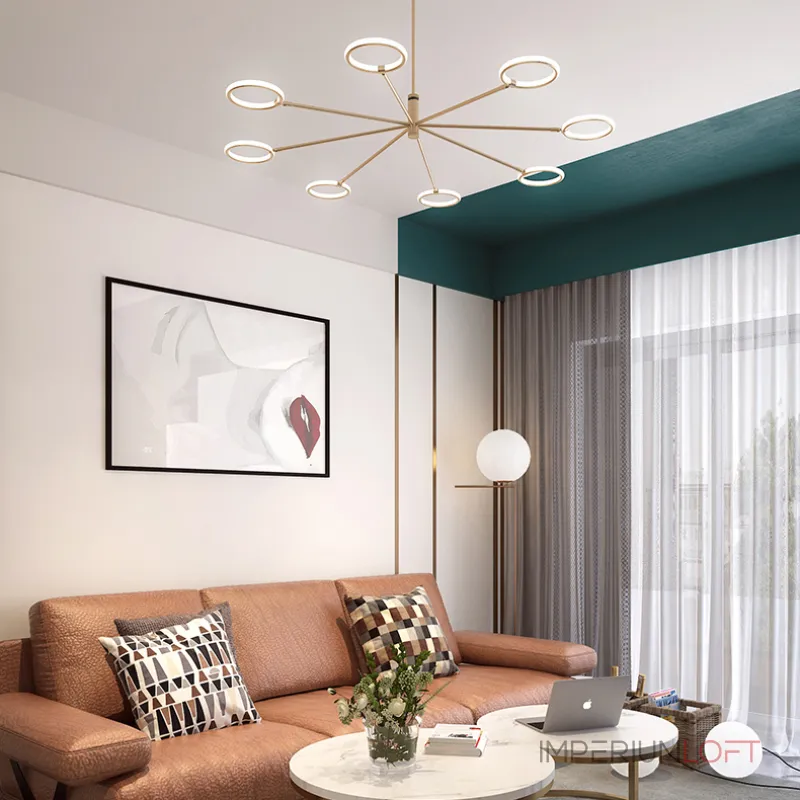 Люстра на штанге RINGLETS C Black от ImperiumLoft