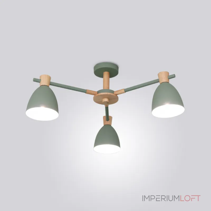 Потолочная люстра FOLKE 3 Green от ImperiumLoft